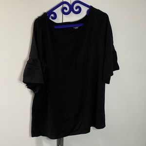 Black Layne Bryant Top with full sleves